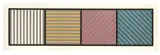 Sol LeWitt, Bands of Lines One Inch Wide in Four Directions & Four Colors, 1985, Siebdruck auf Velin