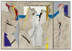 Werner Berges, Nurso, malso, 1992, Dispersionsfarbe, Acryl und Gips auf Hartfaser über Spanholz