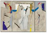 Werner Berges, Nurso, malso, 1992, Dispersionsfarbe, Acryl und Gips auf Hartfaser über Spanholz