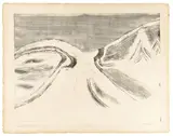 Rolf Nesch, Felder, 1934, Metalldruck auf Van Gelder-Velin