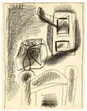 Hibou au crayon by Pablo Picasso, 1947, Lithografie auf Arches-Velin, sold Jul 2020