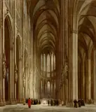 Franz Stegmann, Innenansicht des Kölner Doms, 1868, Öl auf Leinwand