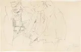 Ilja Jefimowitsch Repin, Zwei russische Offiziere, 1893, Bleistift auf Papier