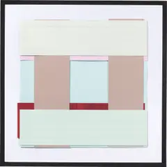 Face 67 by Imi Knoebel, 2003, Acryl auf Kunststofffolie, collagiert, auf Alu-Dibond, sold Jun 2021