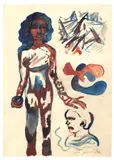 A. R. Penck, Ohne Titel, 1975, Gouache auf Bütten