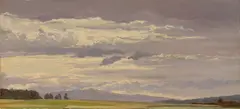 Carl Irmer, Wolkenstudie, Öl auf Pappe