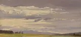 Carl Irmer, Wolkenstudie, Öl auf Pappe
