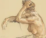 Lotte Laserstein, Weiblicher Akt (Madeleine), 1956, Pastellkreiden auf Papier