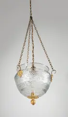 Wien, Glas, geschnitten; Bronze, feuervergoldet, Ø 35 cm (13 ¾ in.)