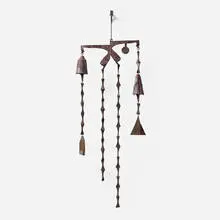 Windbell by Paolo Soleri, c. 1975, patinated bronze, copper, sold May 2025