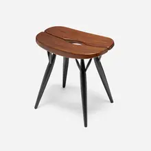 Pirkka stool by Ilmari Tapiovaara, 1955 / 2015, birch, lacquered birch, sold May 2025
