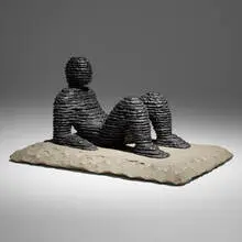 Boaz Vaadia, Sodi, 1992, patinated bronze, bluestone
