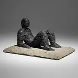Boaz Vaadia, Sodi, 1992, patinated bronze, bluestone