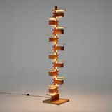 Frank Lloyd Wright, Taliesin 2 floor lamp, 1994, cherry, lacquered cherry