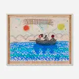 Roy De Forest, Untitled, 1983, pastel on paper in artist-made frame