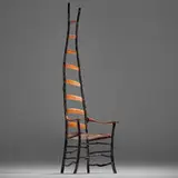 Jon Brooks, Ladderback chair, 1995, maple, lacquered wood, colored pencil