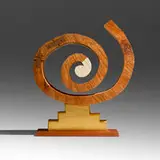 Garry Knox Bennett, Old Snake (from the Firewood series), 2006, wood, paint, gold leaf