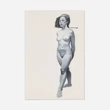 William Snyder, Una: Study for Salome, 1998, gouache on board