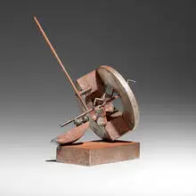 Fletcher Benton, Tilted Donut maquette, c. 2001, rusted steel