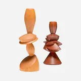 Mark Sfirri, Candlesticks, set of two, walnut, maple
