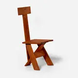 Richard La Trobe-Bateman, Unfolding/Hanging Utility Chair, 1988, walnut