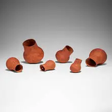 Christian Burchard, Collection of six gourds, 1997, turned wood