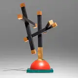 Golgatha Roach Clip by Garry Knox Bennett, 2014, gold-plated brass, wood, paint, Fountainhead, sold Mar 2025