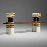Garry Knox Bennett, African Bench with Painted Ends