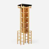 Jo Roessler, Chest of drawers, c. 1997, maple, cherry, vermillion