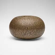 Brother Thomas Bezanson, Vase, c. 1980, oil spot-glazed porcelain