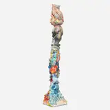 Michael Lucero, Totem, 2006, glazed earthenware, wool yarn