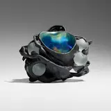 Josh Simpson, Tektite 6.6, 1990, blown, hot-worked, and iridized glass
