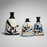 Bruno LaVerdiere, Collection of three vases, c. 1970, glazed stoneware