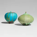 Rose and Erni Cabat, Feelie vases, set of two, c. 1990, glazed porcelain