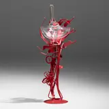 Albert Paley and Martin Blank, Untitled, 2001, forged and fabricated steel with a monochromed finish, glass