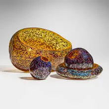 Dale Chihuly, Basket set, 1993, hand-blown glass