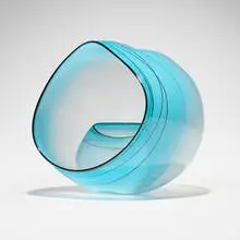 Dale Chihuly, Sky Blue Basket Set, 2004, hand-blown glass