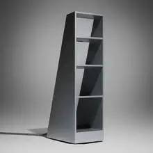 James Hong, Karnak, 1979, lacquered wood, frosted glass, steel