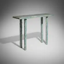Howard Meister, Console table, 2013, silicon over painted MDF