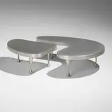 Frederick John Kiesler, Nesting coffee tables, set of two, cast aluminum