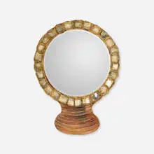 Line Vautrin, Hand mirror, Talosel resin, mirrored glass