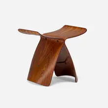 Sori Yanagi, Butterfly stool, rosewood plywood, brass