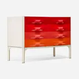 Raymond Loewy, DF 2000 cabinet, c. 1969, laminated wood, enameled aluminum, molded acrylic