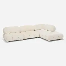Camaleonda modular seating by Mario Bellini, 1971, upholstery, plastic, aluminum, sold Feb 2026