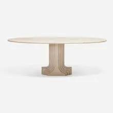 Carlo Scarpa, Argo dining table, c. 1970, travertine