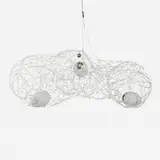 Marcel Wanders, Born, Raised and Protected: Benjamin ceiling lamp, 2017, painted steel, chrome-plated steel, glass