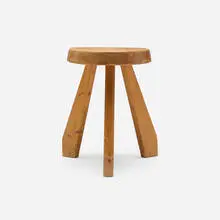 Charlotte Perriand, Stool from Les Arcs, Savoie, c. 1962, pine