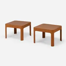 Isamu Kenmochi, Occasional tables, pair, 1967, teak