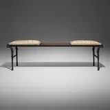 Ingrid Donat, Banc Simple, 2003, bronze, upholstery, carved wood
