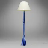 Fulvio Bianconi, Rare floor lamp, model 2241, c. 1951, fused glass canes, brass
